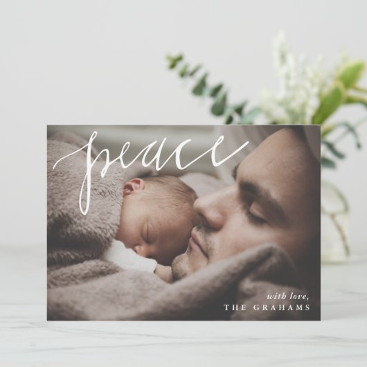 Peace Photo Holiday Kaart (Staand voorkant)