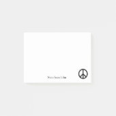 Peace-pictogram Aangepaste naam tekst Post-it® Notes (Voorkant)