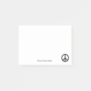 Peace-pictogram Aangepaste naam tekst Post-it® Notes