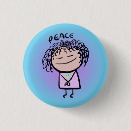 Peace Pin door mensen Ronde Button 3,2 Cm