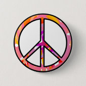 Peace Pin Ronde Button 5,7 Cm (Voorkant)