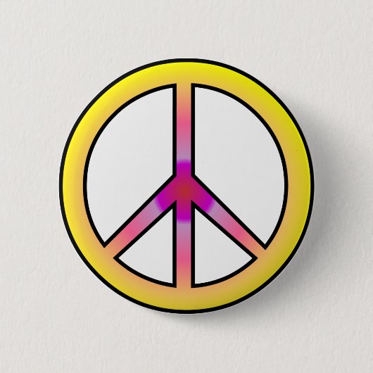 Peace Pin Ronde Button 5,7 Cm (Voorkant)