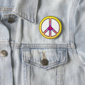Peace Pin Ronde Button 5,7 Cm (In situ)