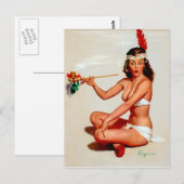 Peace Pipe Pin-Up Briefkaart (Voorkant / Achterkant)