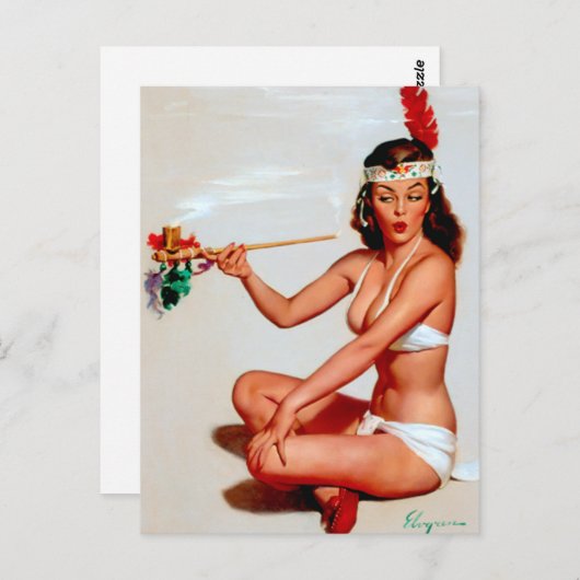 Peace Pipet omhoog Briefkaart (Voorkant / Achterkant)