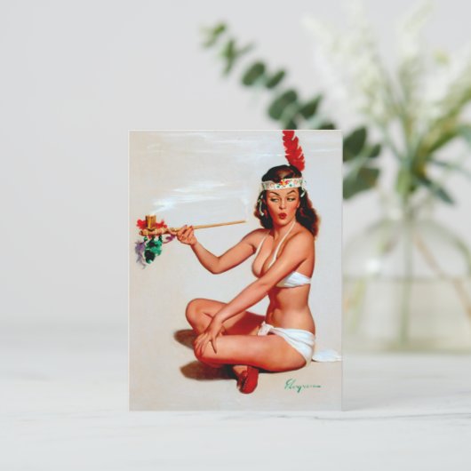 Peace Pipet omhoog Briefkaart (Staand voorkant)