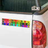 Peace Plus Love Gelijkis Geluk (regenboog) Bumpersticker (Op Truck)
