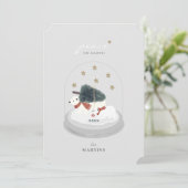 Peace Polar Beren Sneeuw Wereldbol Grijs Vakantie  Kaart (Staand voorkant)