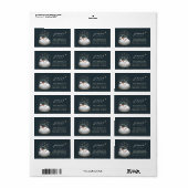 Peace Polar Beren Sneeuw Wereldbol Marine Blauw Ad Etiket (Full Sheet)