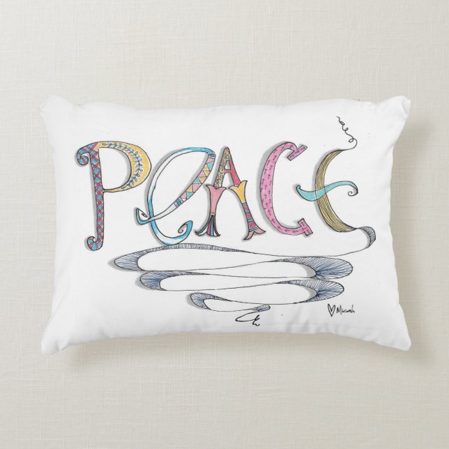 Peace Poly Accent Pillow Decoratief Kussen (Voorkant)