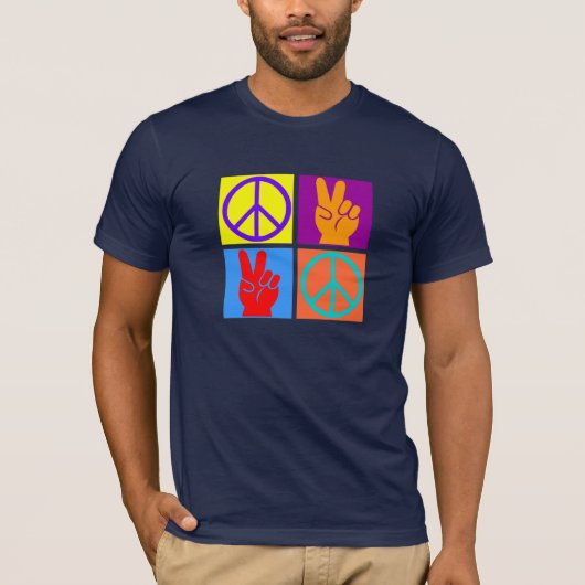 Peace Pop Art T-shirt (Voorkant)