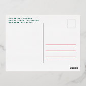 PEACE prettige feestdagen hand geschreven vrolijk  (Achterkant)