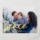 PEACE prettige feestdagen hand geschreven vrolijk  (Voorkant)