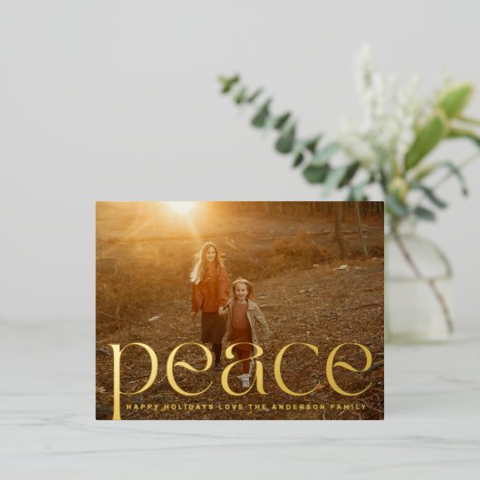 PEACE prettige feestdagen sms-foto's vrolijk kerst (Staand Voorkant)