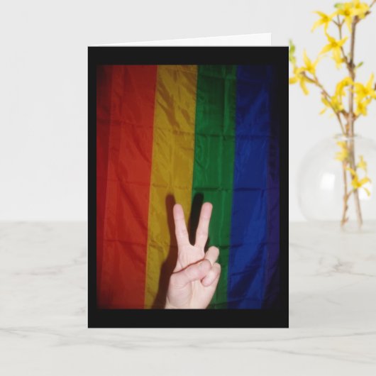 "Peace & Pride" Gefeliciteerd Kaart (Gele Bloem)