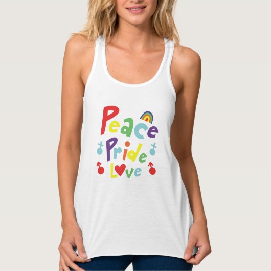 Peace Pride Love Tanktop (Voorkant)