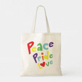 Peace Pride Love Tote Bag