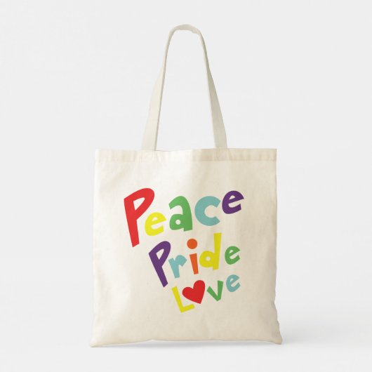 Peace Pride Love Tote Bag (Achterkant)