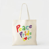 Peace Pride Love Tote Bag (Voorkant)