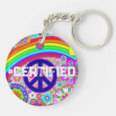 PEACE PRIDE Stropdas-Dye SLEUTELHANGER (Achterkant)