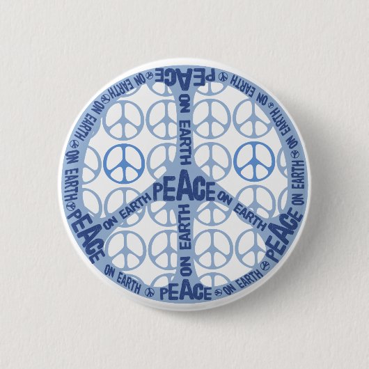 Peace-programma op aarde ronde button 5,7 cm (Voorkant)