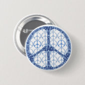 Peace-programma op aarde ronde button 5,7 cm (Voorkant /achterkant)