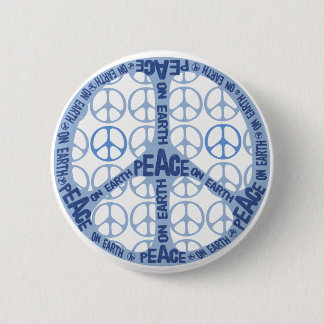 Peace-programma op aarde ronde button 5,7 cm