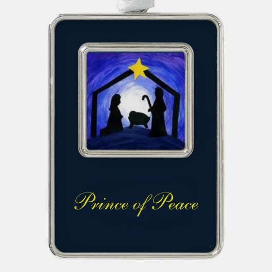 Peace-programma - siervoorwerpen verzilverd omlijst ornament (Voorkant)