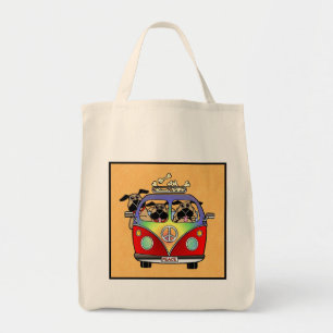 Peace Pugs Organic Grocery Bag Tote Bag