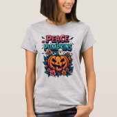Peace & Pumpkin Halloween T-shirt (Voorkant)