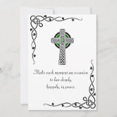 Peace Quote Celtic Cross & Borders Greing Kaart (Voorkant)