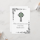 Peace Quote Celtic Cross & Borders Greing Kaart (Voorkant / Achterkant in situ)