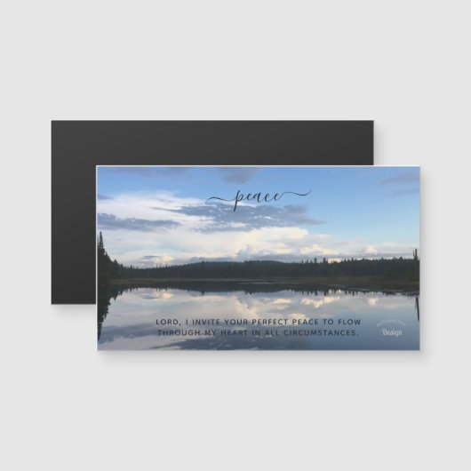 Peace Quote die Landschap fotografie Magnet inspir (Voorkant / Achterkant)
