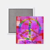 Peace Rabbits Magneet (Voorkant / Achterkant)