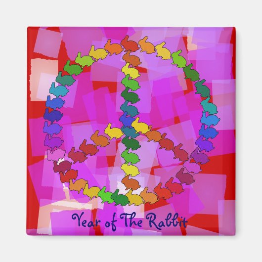Peace Rabbits Magneet (Voorkant)