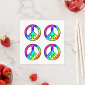 Peace Rainbow Paper Napkins Servet (Insitu)