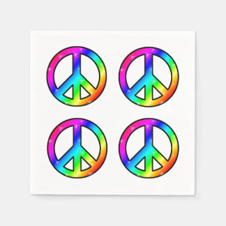 Peace Rainbow Paper Napkins Servet