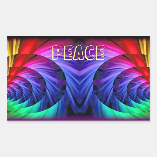 Peace_ Rechthoekige Sticker (Voorkant)