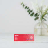 Peace Red - Skinny Mini Visitekaartje (Staand voorkant)