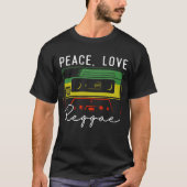 Peace Reggae Music Love Rasta Jamaica T-shirt (Voorkant)