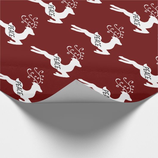 Peace Rendier Cadeaupapier (Hoek)