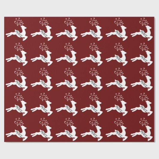 Peace Rendier Cadeaupapier (Vlak)