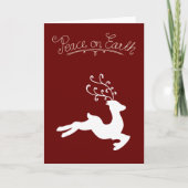 Peace Rendier Feestdagen Kaart (Voorkant)