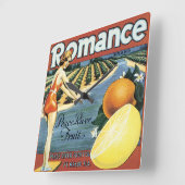 Peace River Fruit Co Crate Label Vierkante Klok (Hoek)