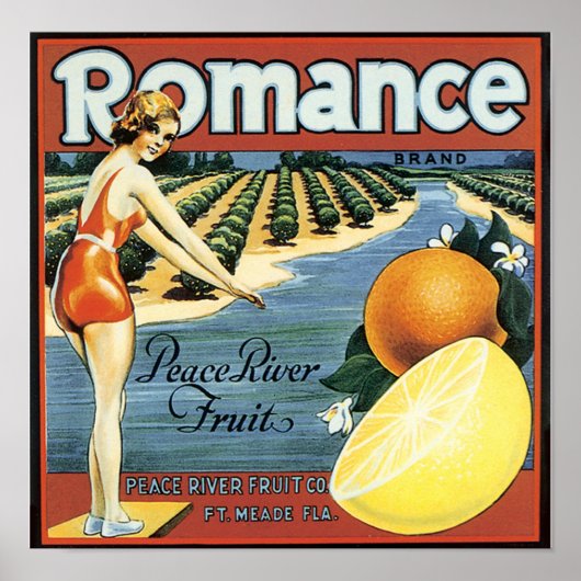 Peace River Fruit Company Crate Label - Poster (Voorkant)