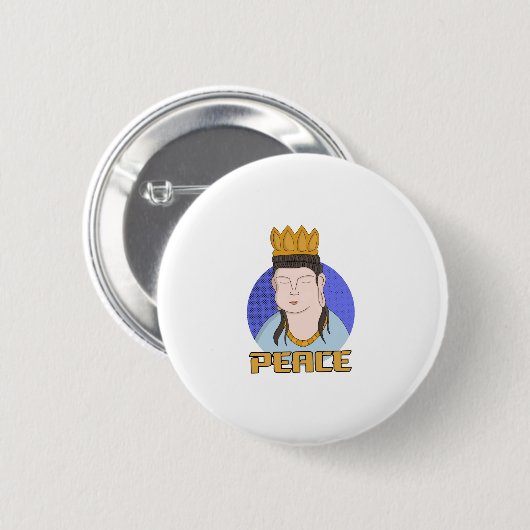 Peace Ronde Button 5,7 Cm (Voorkant /achterkant)