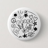 Peace Ronde Button 5,7 Cm (Voorkant)