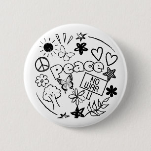 Peace Ronde Button 5,7 Cm
