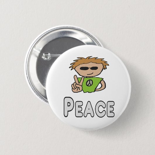 Peace Ronde Button 5,7 Cm (Voorkant /achterkant)