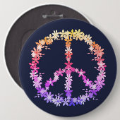 Peace Ronde Button 6,0 Cm (Voorkant /achterkant)
